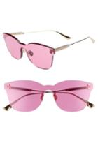 Women's Christian Dior Quake2 135mm Rimless Shield Sunglasses - Fuchsia