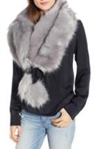 Women's Leith Tassel Faux Fur Stole, Size - Grey