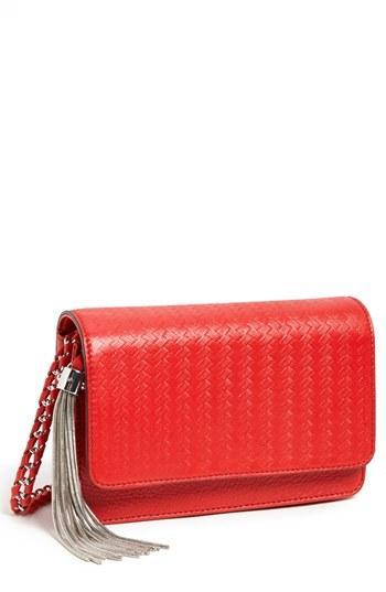 Aimee Kestenberg 'alexis Ii' Crossbody Bag Lipstick Red Hatch Weave