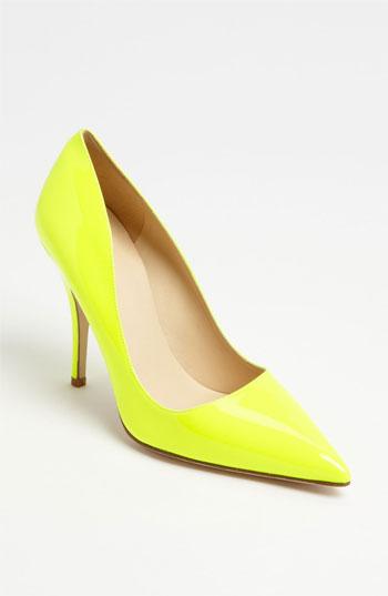 Kate Spade New York 'licorice Too' Pump Yellow Flouro Patent