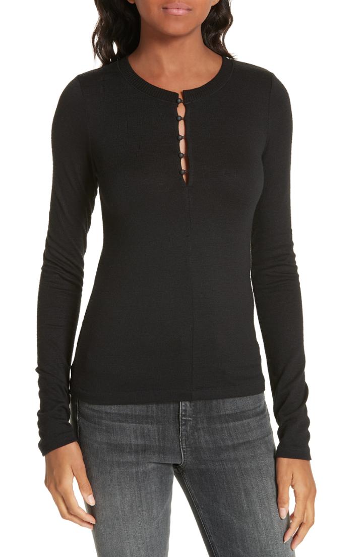 Women's Rag & Bone/jean Bowery Knit Top - Black