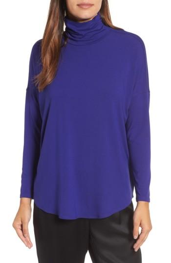 Women's Eileen Fisher Turtleneck Tunic - Purple