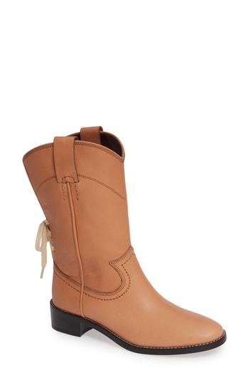 Women's See By Chloe Annika Split Shaft Western Boot Us / 36eu - Beige