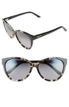 Women's Maui Jim Sunshine 56mm Polarizedplus2 Sunglasses - White Tokyo/ Gloss Black/ Grey