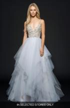 Women's Hayley Paige Arlo Beaded Tulle Ballgown, Size In Store Only - Blue