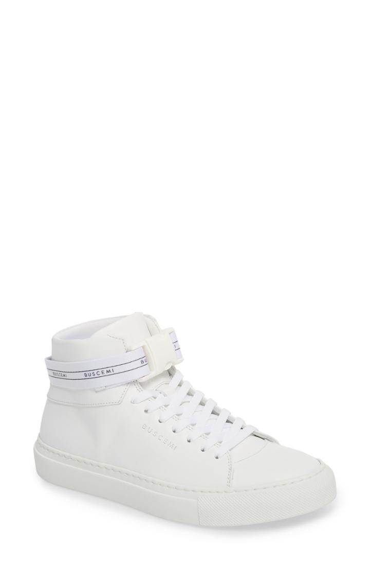 Women's Buscemi Logo Strap High Top Sneaker Us / 38eu - White