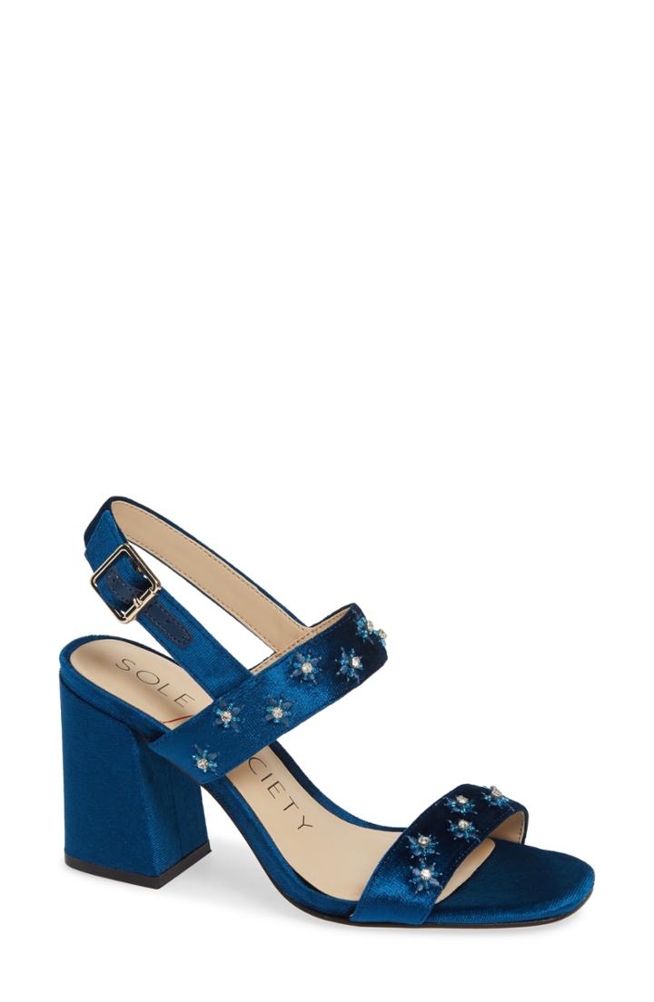 Women's Sole Society Jessibel Sandal M - Blue