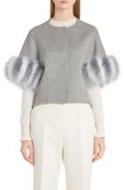 Women's Fendi Cashmere & Genuine Fox Fur Jacket