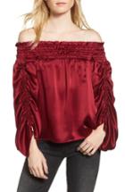 Women's Parker Silk Off The Shoulder Blouse - Black
