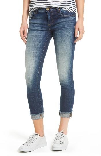 Women's Kut From The Kloth Fray Cuff Straight Leg Jeans