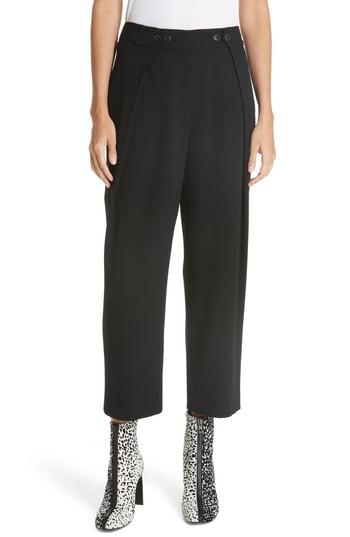 Women's Rag & Bone Jessa Pleated Crop Pants - Black