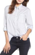 Women's Treasure & Bond Oversize Check Shirt, Size - White