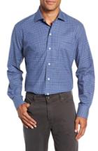 Men's Ledbury Fairlee Trim Fit Check Dress Shirt - Blue