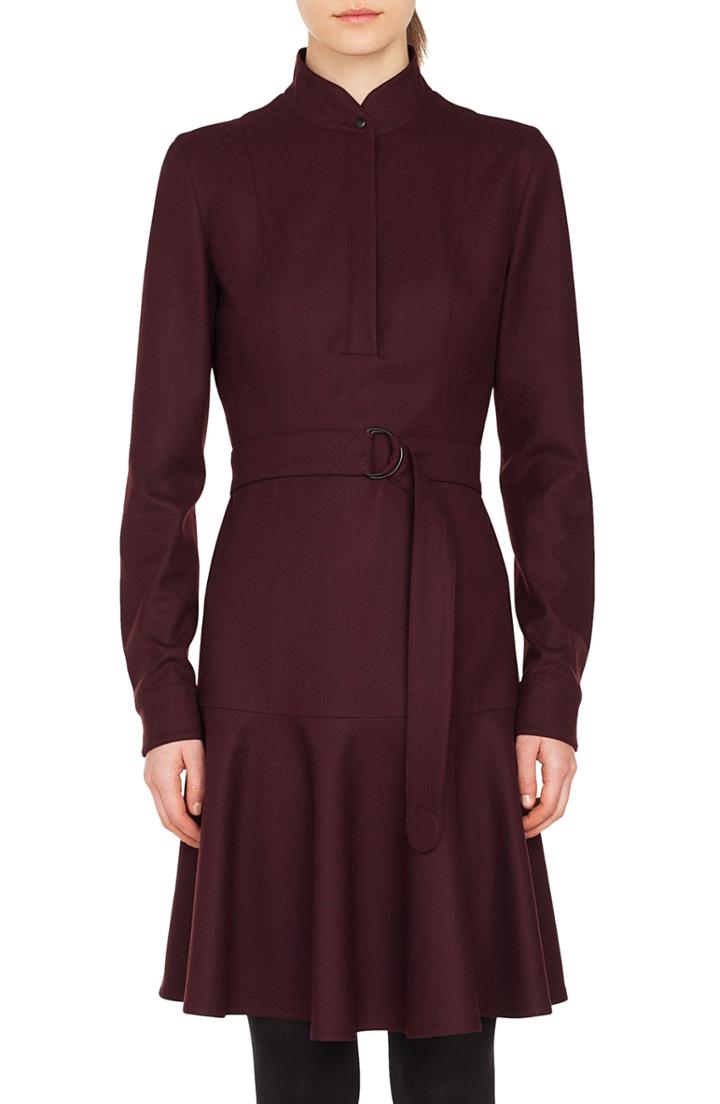 Women's Akris Punto Bell Skirt Wool Dress