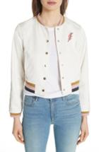 Women's Ted Baker London Colour By Numbers Bomber Jacket - Ivory