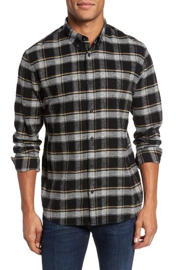 Men's Billy Reid Murphy Slim Fit Check Sport Shirt, Size - Black