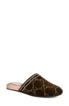 Women's Gucci Rogue Crystal Embellished Logo Mule Us / 38eu - Brown