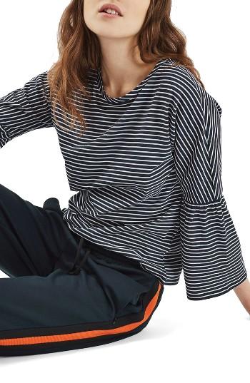 Women's Topshop Stripe Trumpet Top