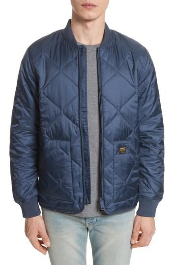 Men's Carhartt Work In Progress Quilted Ripstop Bomber Jacket - Blue
