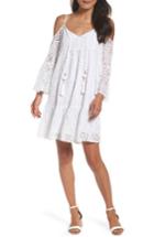 Women's Lilly Pulitzer Alanna Cold Shoulder Shift Dress, Size - White