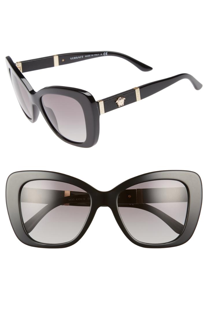 Women's Versace 54mm Retro Sunglasses - Black