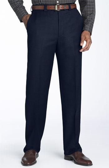 Linea Naturale 'tic Weave' Super 100s Wool Trousers