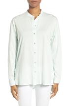 Women's Eileen Fisher Organic Cotton Jersey Top - Blue/green