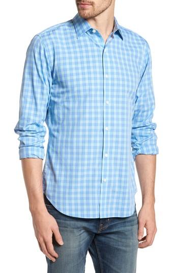 Men's Bonobos Unbutton Down 2.0 Slim Fit Gingham Sport Shirt R - Blue
