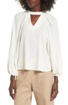 Women's Leith Balloon Sleeve Choker Top, Size - Ivory