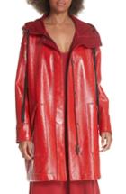 Women's Elizabeth And James Varick Hooded Raincoat - Red