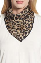 Women's Kate Spade New York Leopard Silk Bandana, Size - Brown