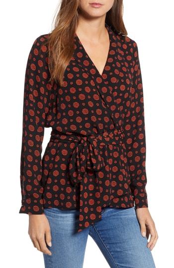 Women's Gibson Wrap Blouse, Size - Black