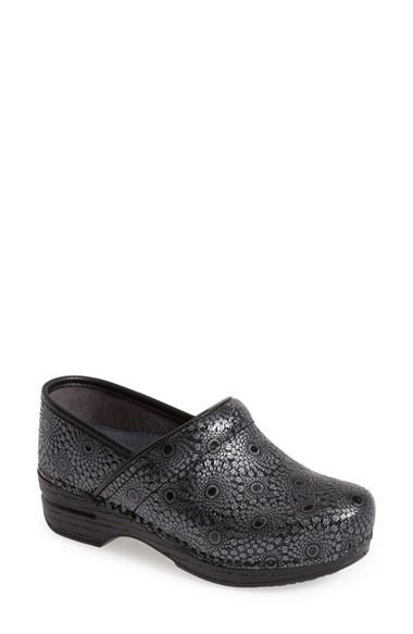 Women's Dansko 'pro Xp' Metallic Medallion Print Clog .5-11us / 41eu M - Black