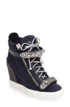 Women's Giuseppe For Jennifer Lopez Tiana Hidden Wedge Sneaker .5 M - Blue