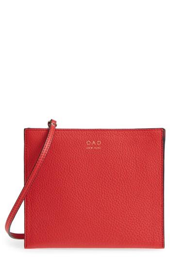 Oad New York Dual Slim Leather Crossbody Clutch - Red