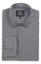 Men's W.r.k Trim Fit Stretch Houndstooth Dress Shirt - Black