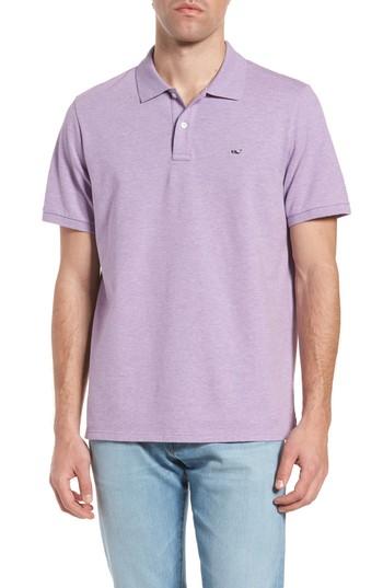 Men's Vineyard Vines Regular Fit Pique Polo, Size - Purple