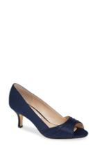 Women's Nina Chezare Peep Toe Pump .5 W - Blue