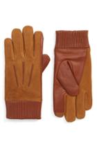 Men's Polo Ralph Lauren Nappa Leather & Suede Gloves - Brown