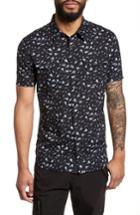 Men's John Varvatos Star Usa Extra Slim Fit Print Sport Shirt - Grey