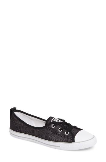 Women's Converse Chuck Taylor All Star Ballet Canvas Sneaker .5 M - Black