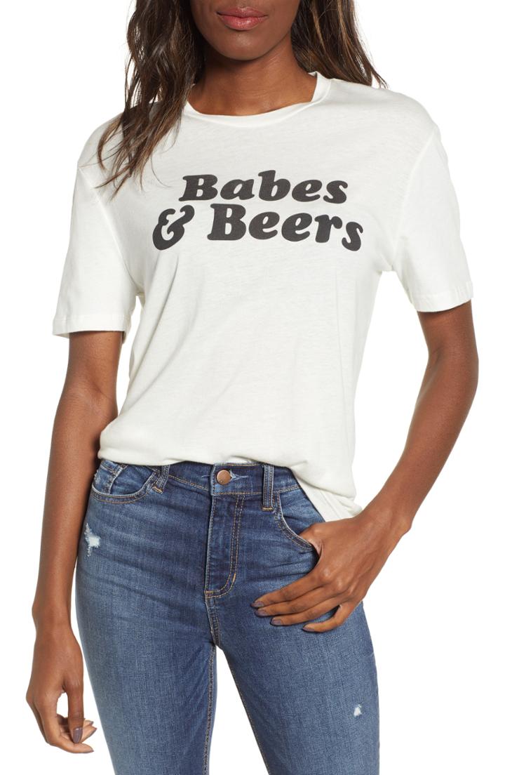 Women's Lira Clothing Babes & Beers Tee - Ivory