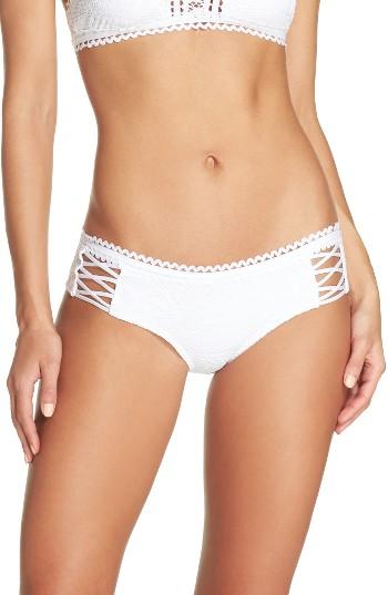 Women's Becca Prairie Rose Bikini Bottoms - White