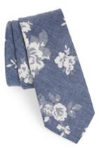 Men's Nordstrom Men's Shop Jerome Floral Cotton Tie, Size - Blue