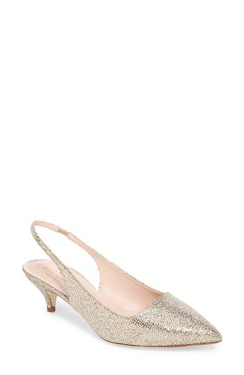 Women's Kate Spade New York Ocean Slingback Pump .5 M - Metallic