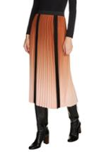 Women's Maje Pleated Midi Skirt - Orange