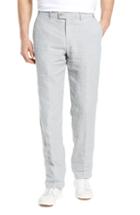 Men's Hiltl Parma Flat Front Solid Linen Trousers Eu - Grey