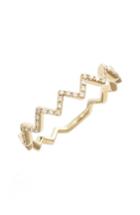 Women's Ef Collection Zigzag Diamond Stack Ring