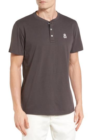 Men's Psycho Bunny Henley T-shirt (xs) - Black