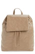 Sole Society Carly Slouchy Faux Leather Backpack - Grey